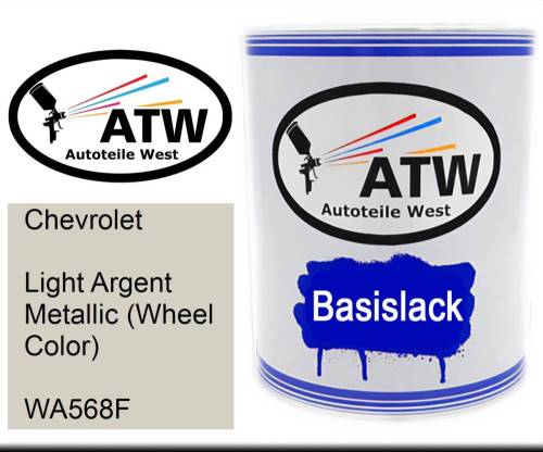 Chevrolet, Light Argent Metallic (Wheel Color), WA568F: 1L Lackdose, von ATW Autoteile West.